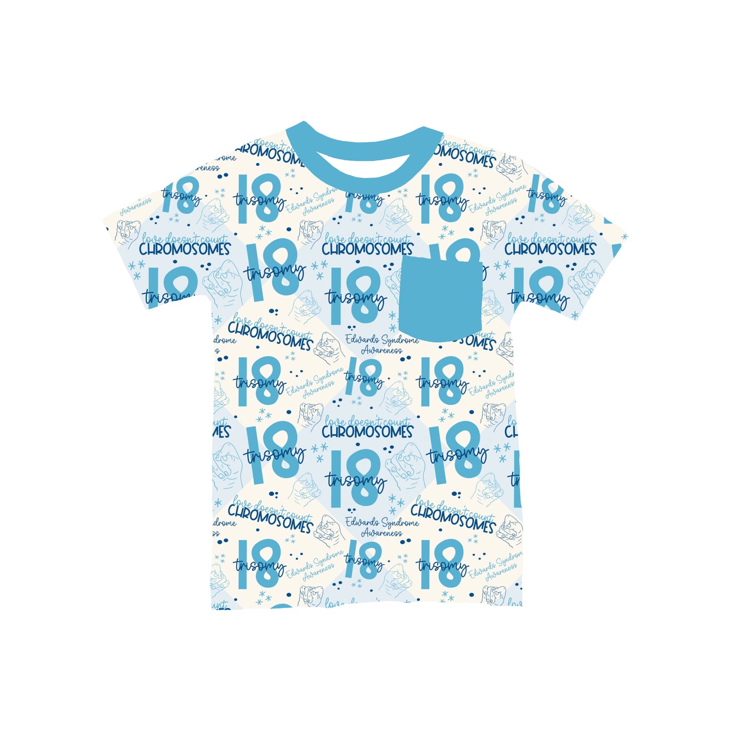 Trisomy 18 Awareness Pocket T-Shirt *RTS*