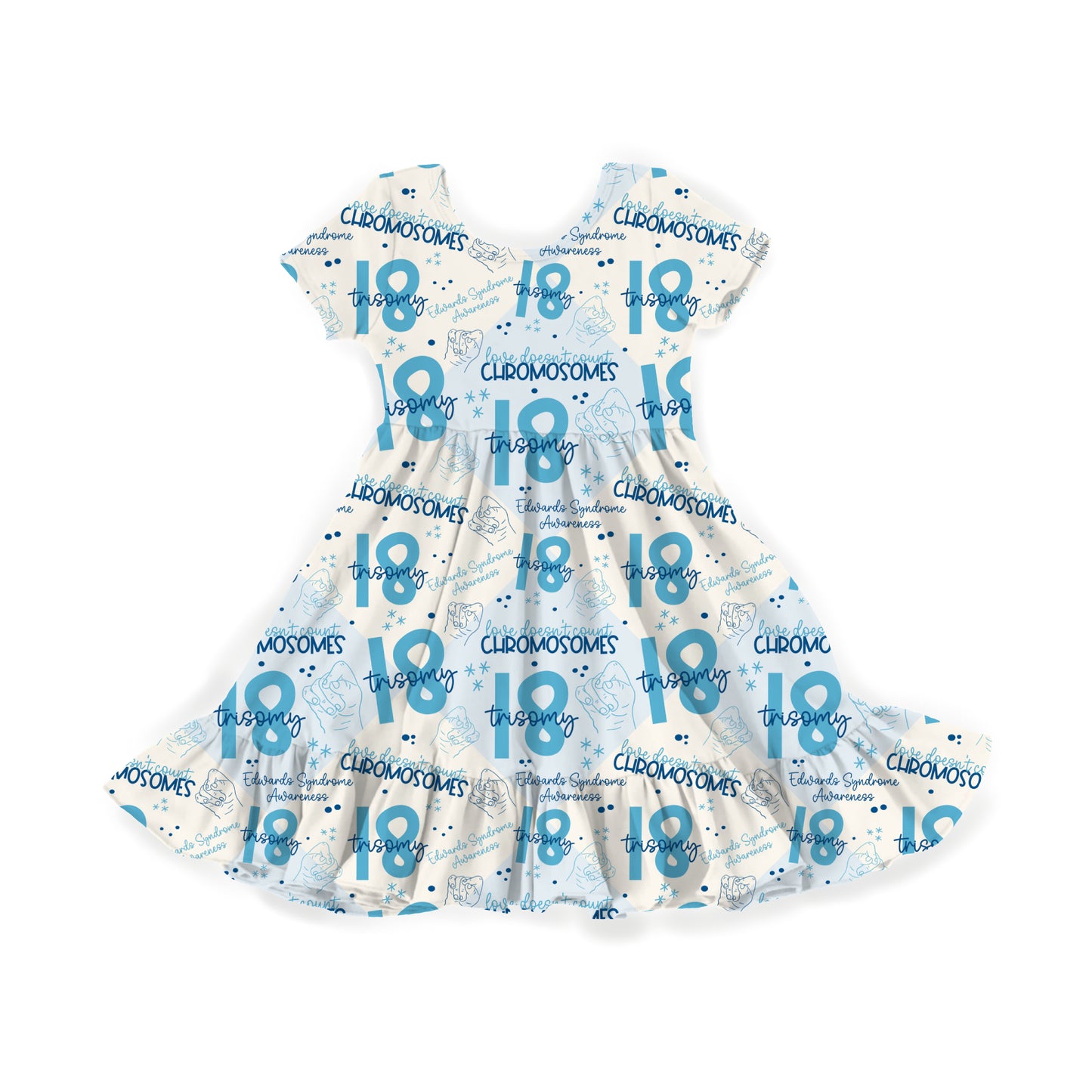 Trisomy 18 Awareness Youth Twirl Dress *RTS*