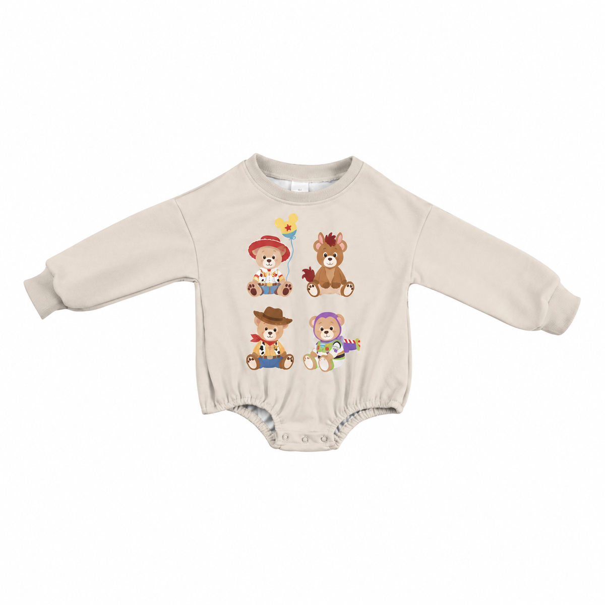 Teddy Toyland Sweatshirt Bubble Romper **PreOrder**
