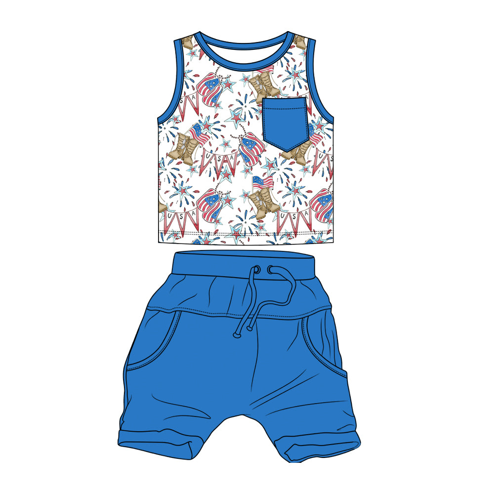 Liberty Boots Daywear Tank top/Short Set *RTS*
