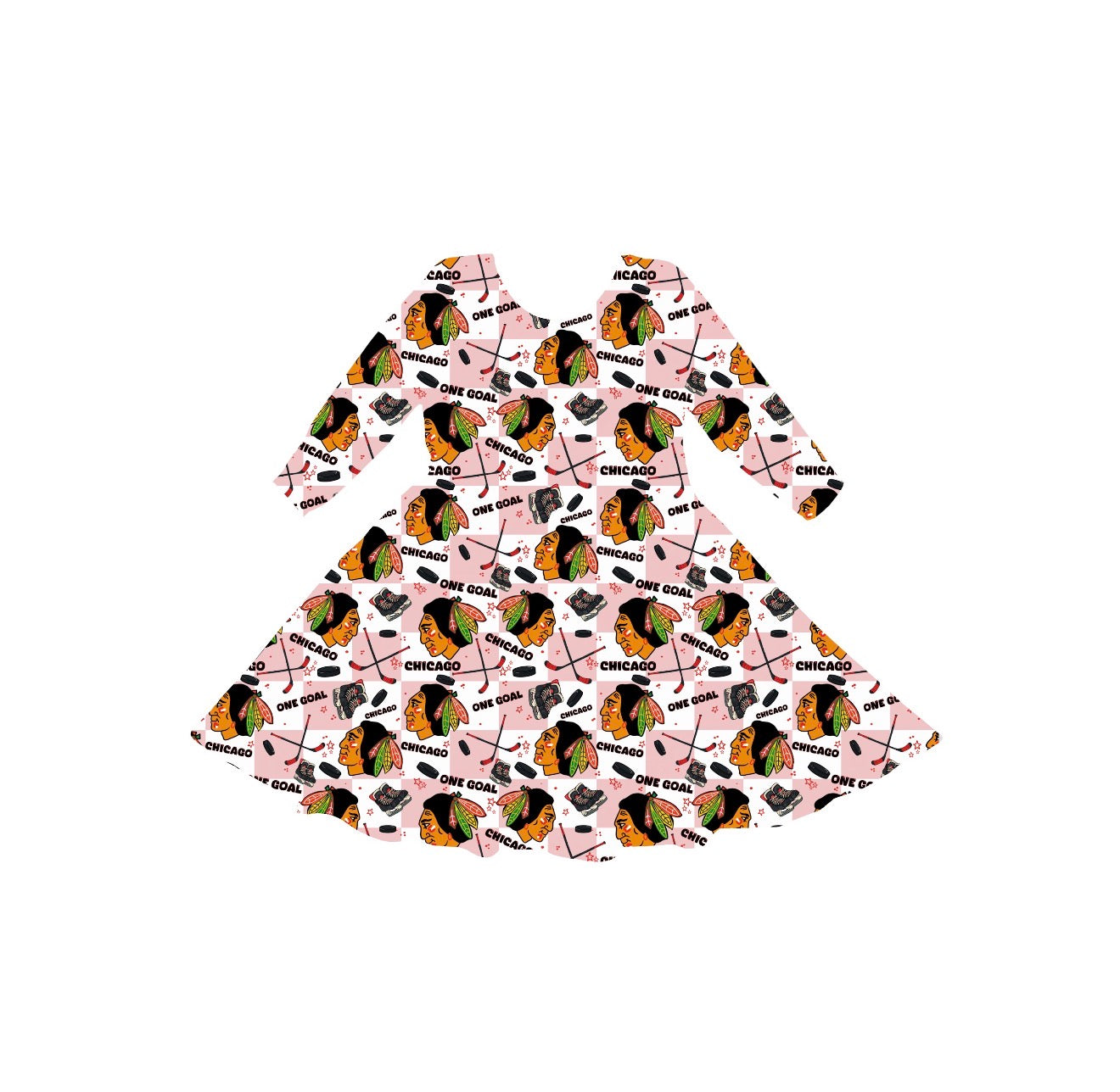 Chicago Hockey Youth Twirl Dress *RTS*