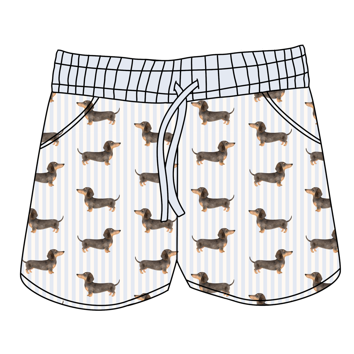Doxie Daydreams Blue Women's Shorts **PreOrder**