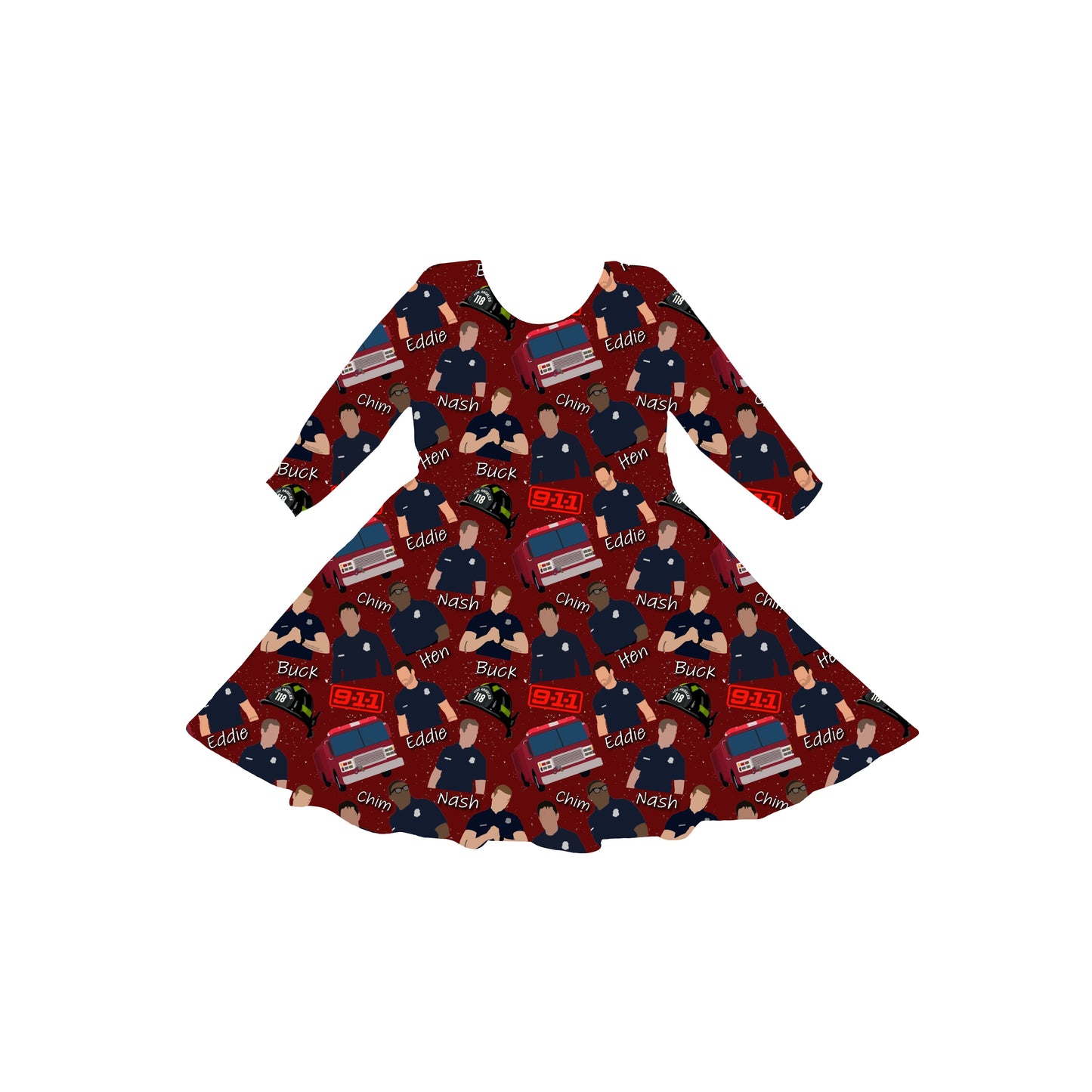 911 Youth Twirl Dress *RTS*