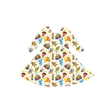 Cartoon Crew Youth Twirl Dress **PreOrder**