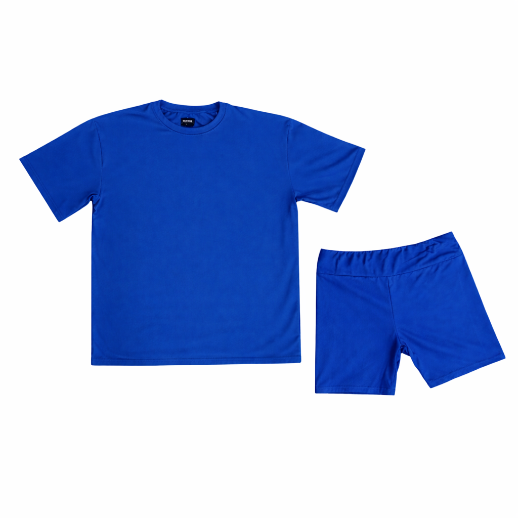Royal Blue Women's Biker Short Set *RTS*