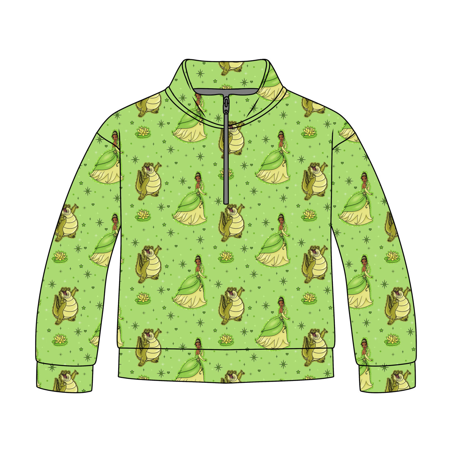 Froggy Fairytale Fun Adult Quarter Zip-Up *RTS*