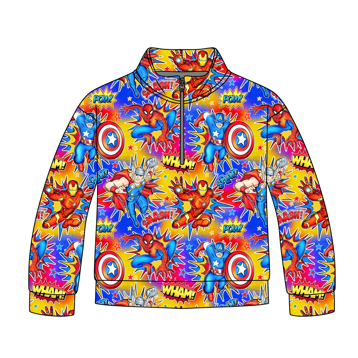 Superhero Showdown Quarter Zip-Up **PreOrder**