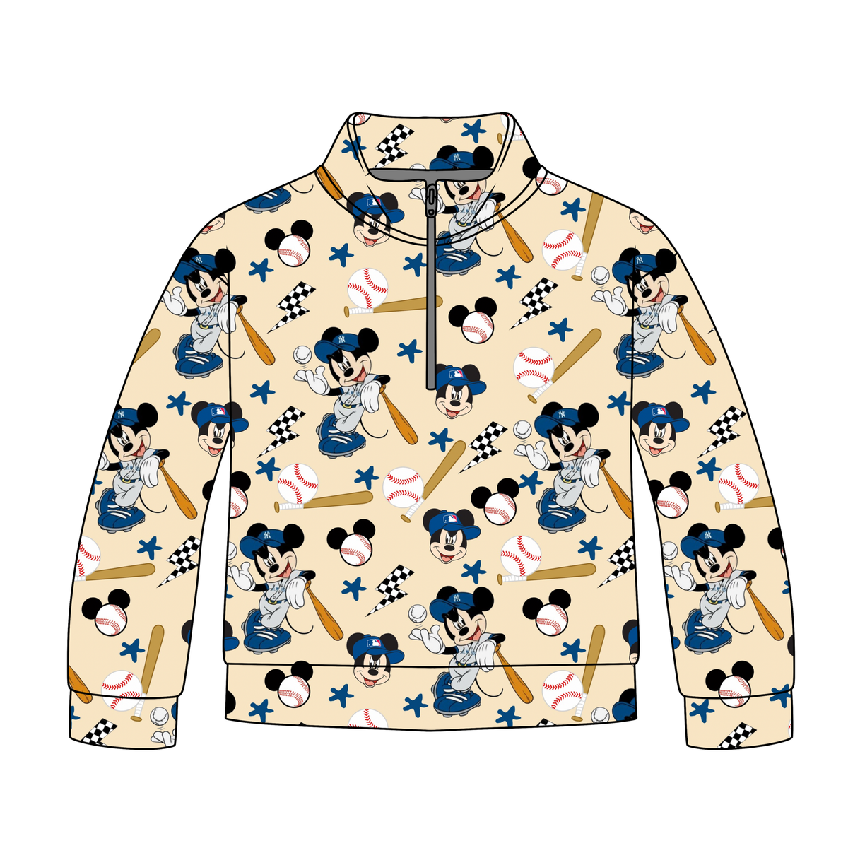 Mouse Little League Quarter Zip-Up **PreOrder**
