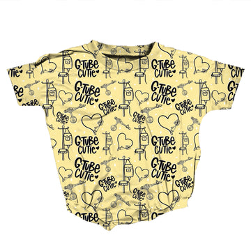 Gtube Cutie Medically Adaptable Romper *RTS*