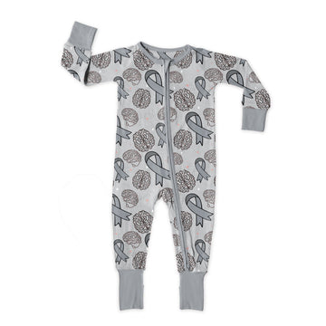Brain Cancer & Tumor Awareness Zipper Sleeper **PreOrder**