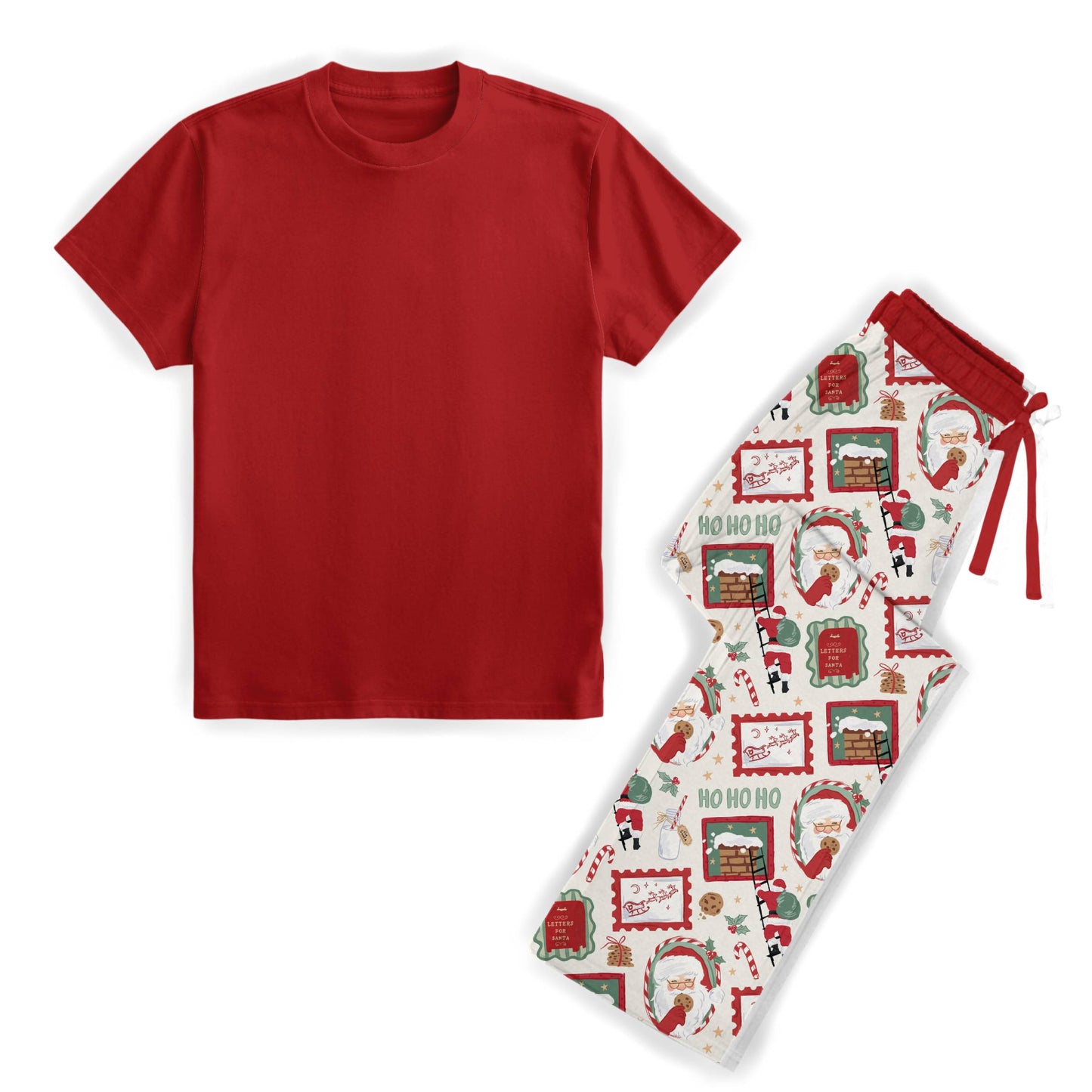 Holiday Postmarks Men's Bamboo Matching Lounge Set **PreOrder**