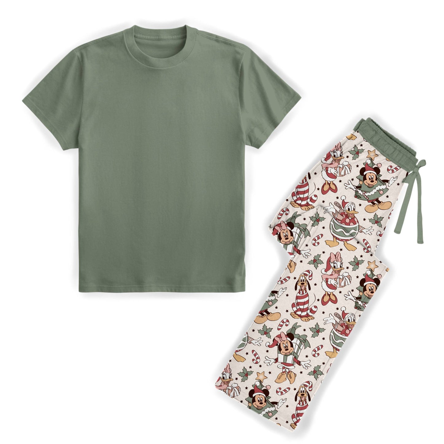 Holly Jolly Friends Men's Bamboo Matching Lounge Set **PreOrder**