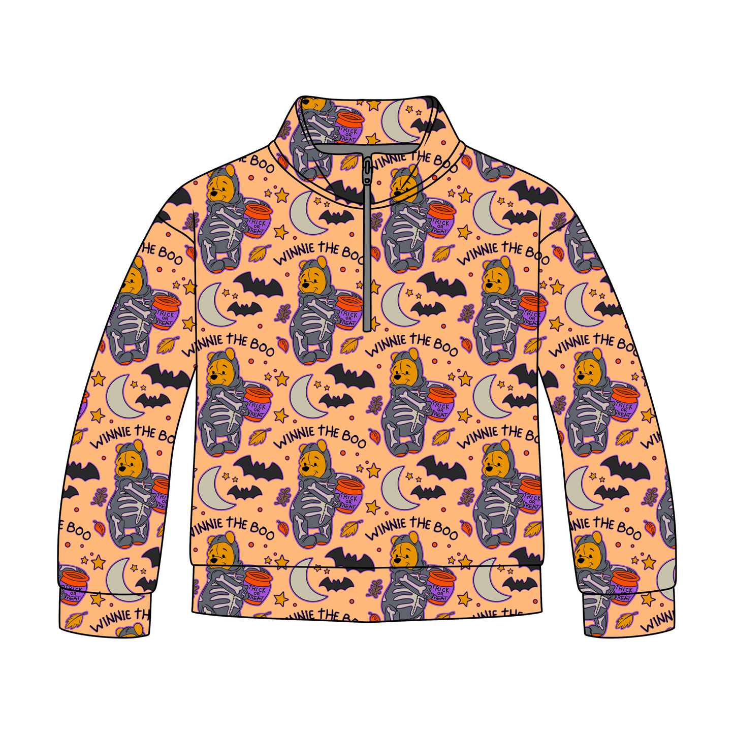 Winnie the Boo Adult Quarter Zip-Up **PreOrder**