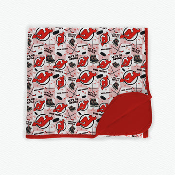 New Jersey Hockey Bamboo Blanket **PreOrder**