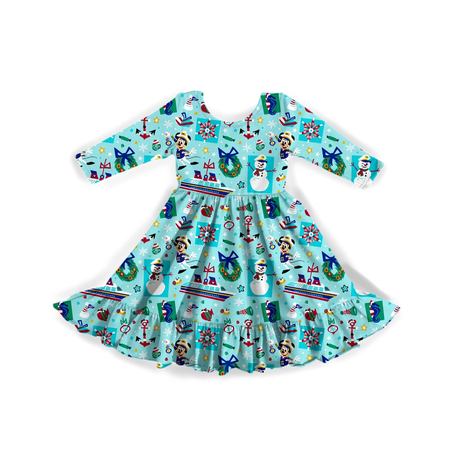 A Holiday At Sea Youth Twirl Dress **PreOrder**
