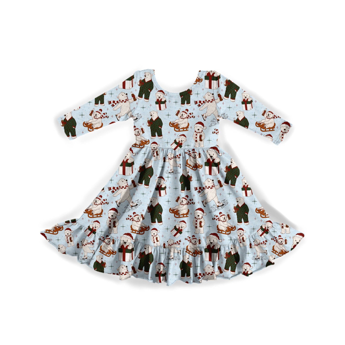 A Beary Merry Christmas Youth Twirl Dress **PreOrder**
