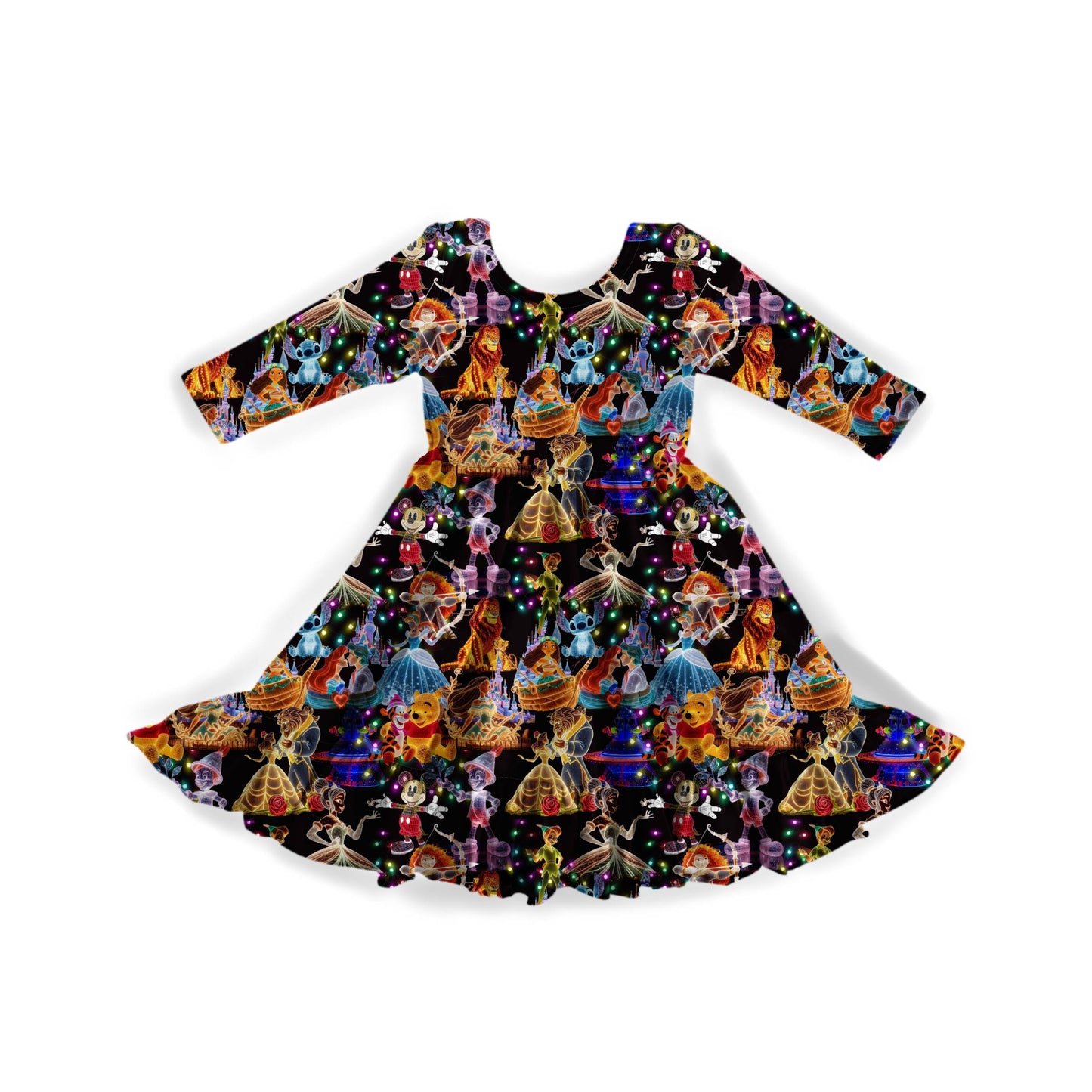 Holiday Glow Parade Youth Twirl Dress **PreOrder**