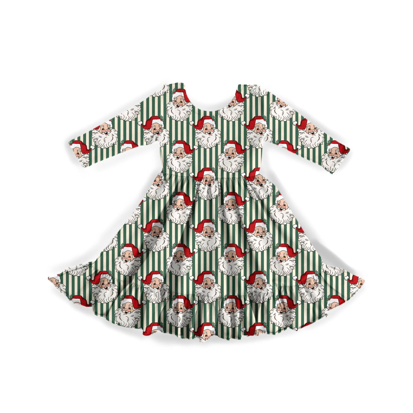 Vintage Santa Vibes Youth Twirl Dress **PreOrder**