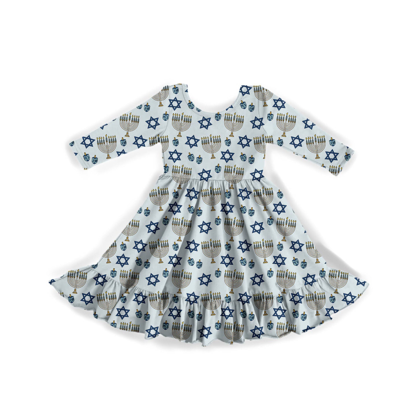 Happy Hannukah Youth Twirl Dress **PreOrder**