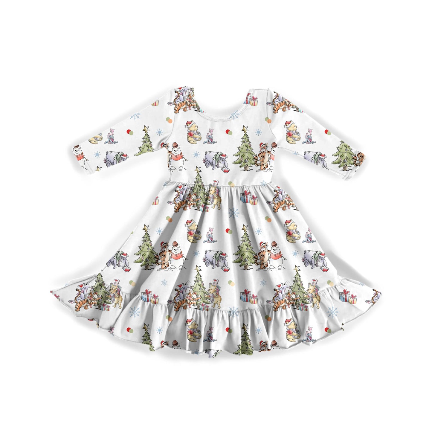 Woodland Christmas Wishes Youth Twirl Dress **PreOrder**