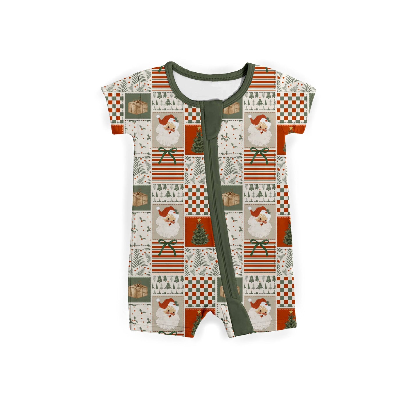 Merry Little Patchwork Zipper Shortie **PreOrder**