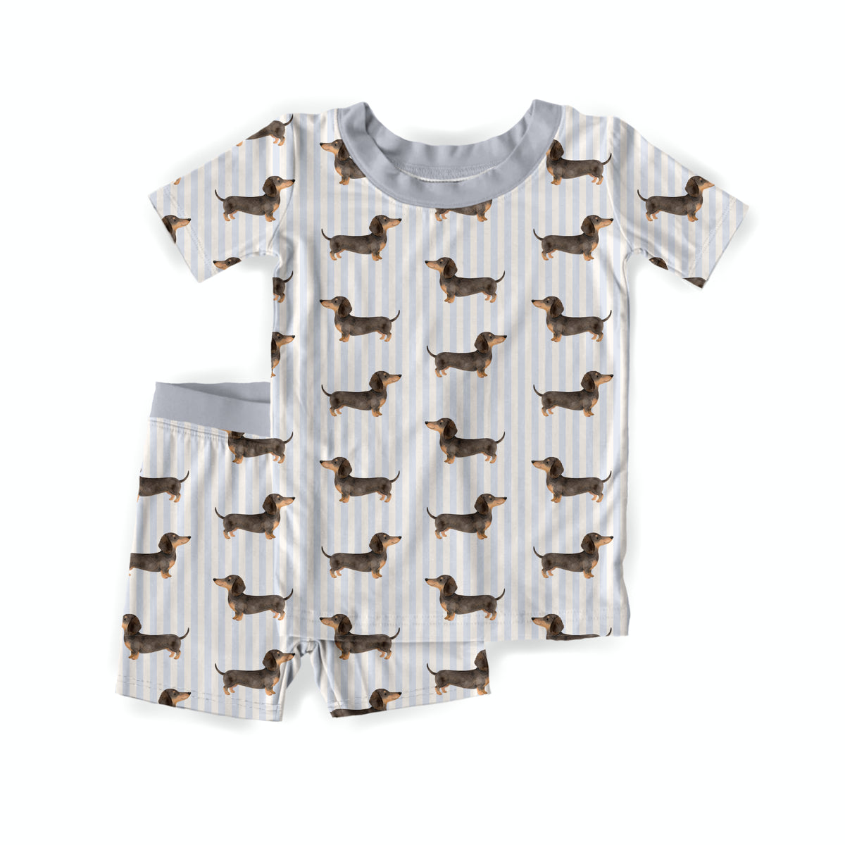Doxie Daydreams Blue Youth Short Set **PreOrder**