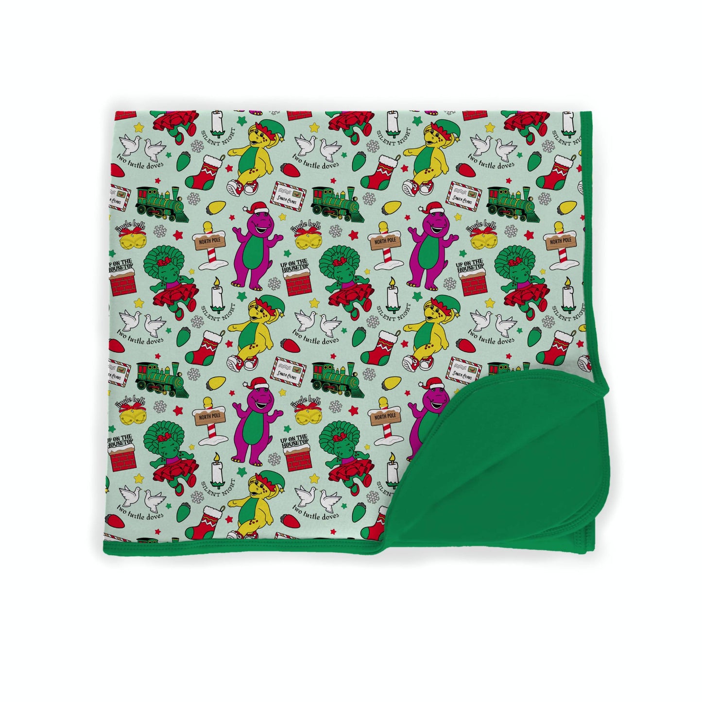 Holiday Dino Happiness Bamboo Blanket **PreOrder**