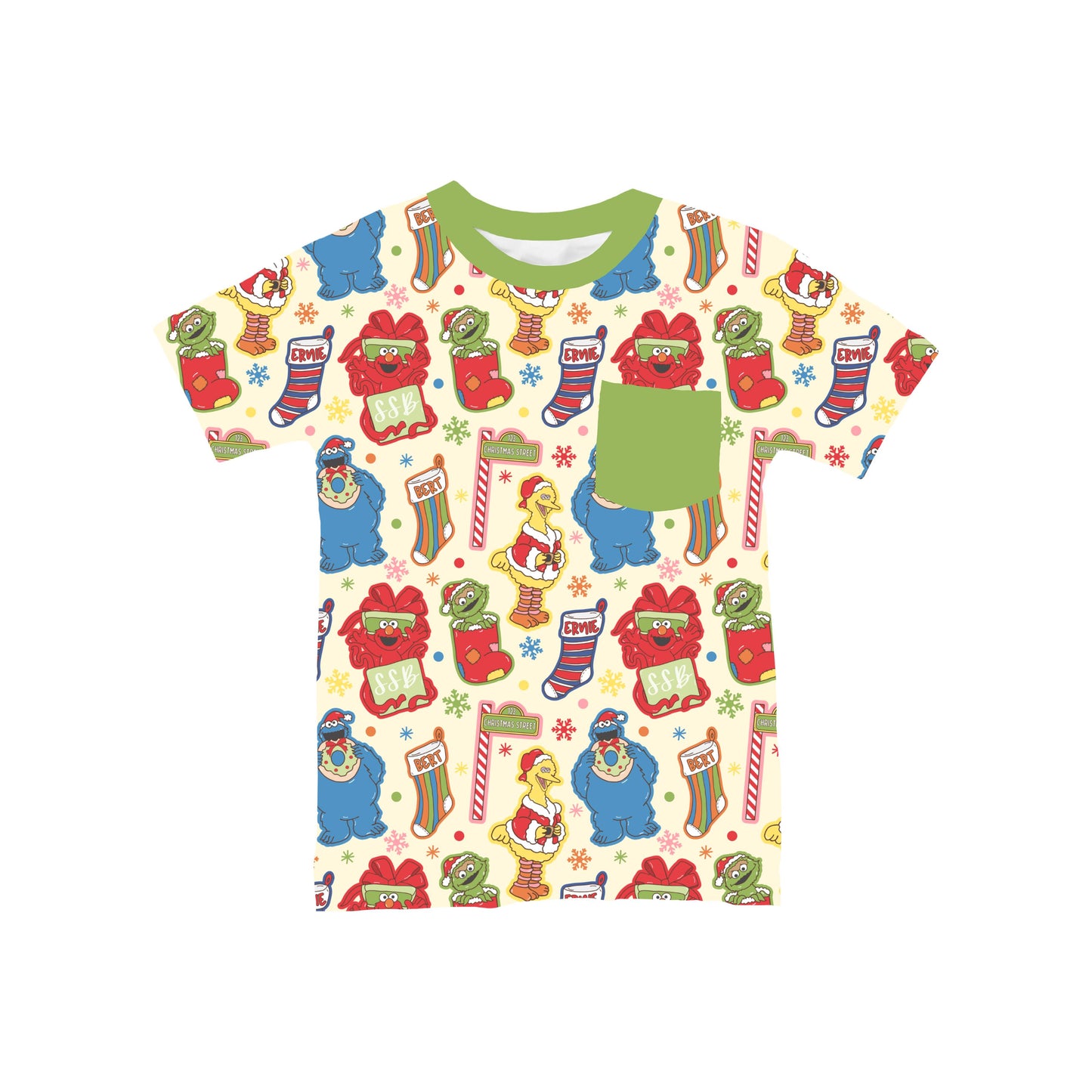 Christmas Street Pocket T-Shirt **PreOrder**