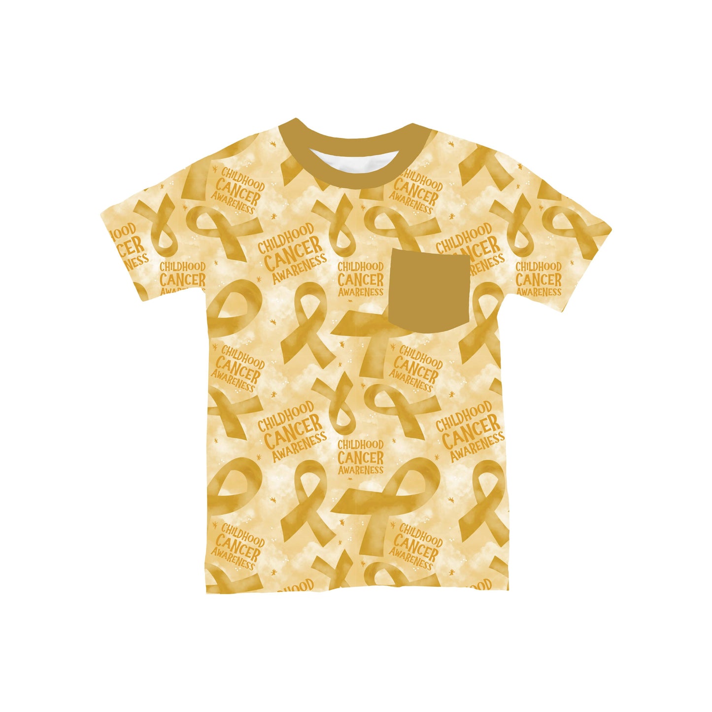 Childhood Cancer Awareness Pocket T-Shirt **PreOrder**