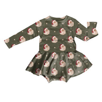 Vintage Claus Bodysuit Youth Twirl Dress **PreOrder**