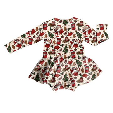 Santas Favorite Fizz Bodysuit Youth Twirl Dress **PreOrder**