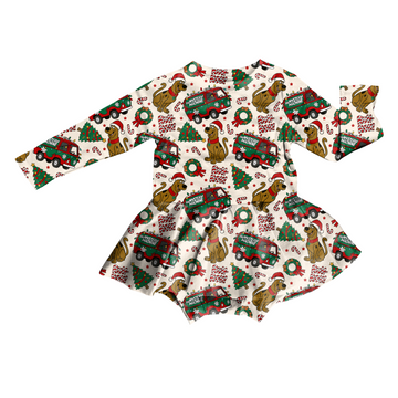 A Holiday Mystery Bodysuit Youth Twirl Dress **PreOrder**