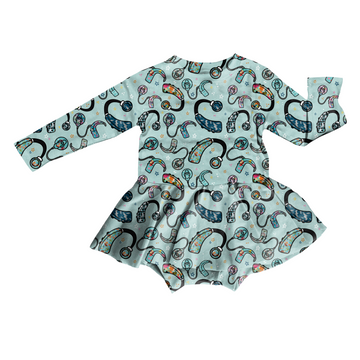 Hearing Loss Awareness Bodysuit Youth Twirl Dress **PreOrder**