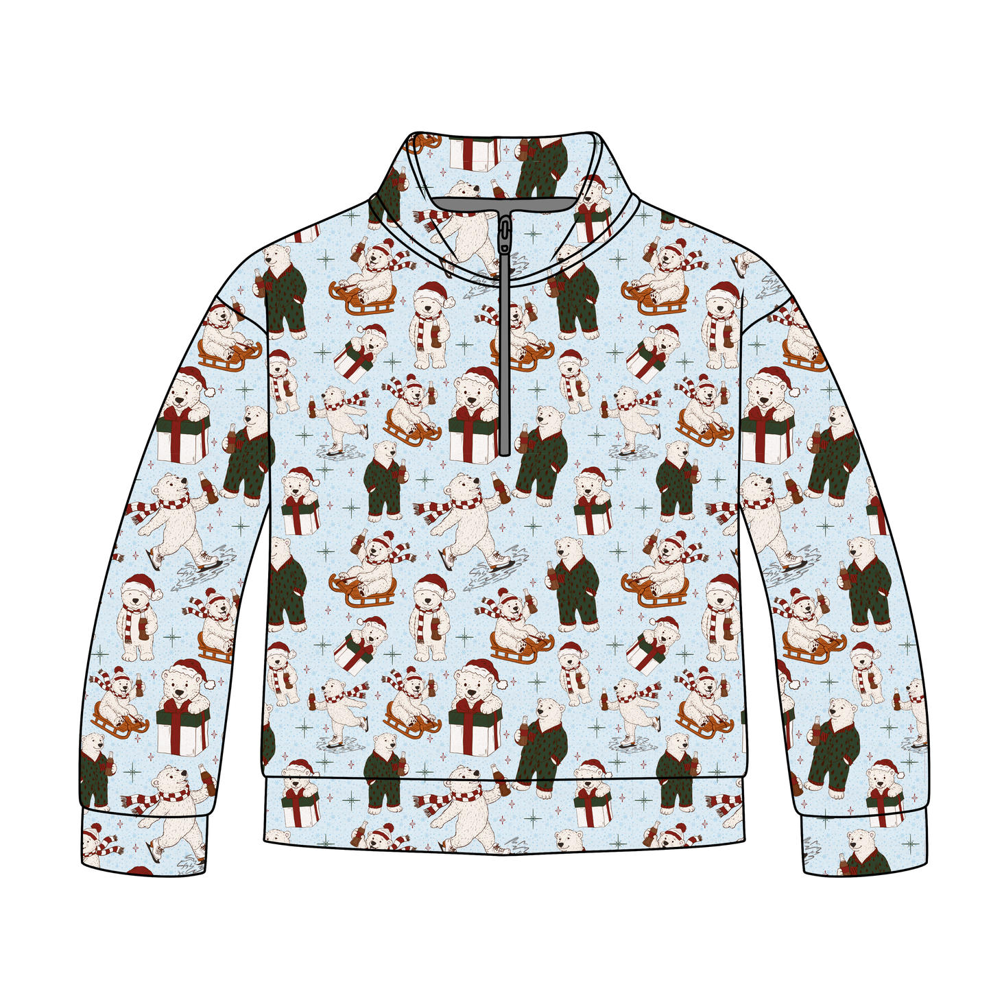 A Beary Merry Christmas Quarter Zip-Up **PreOrder**