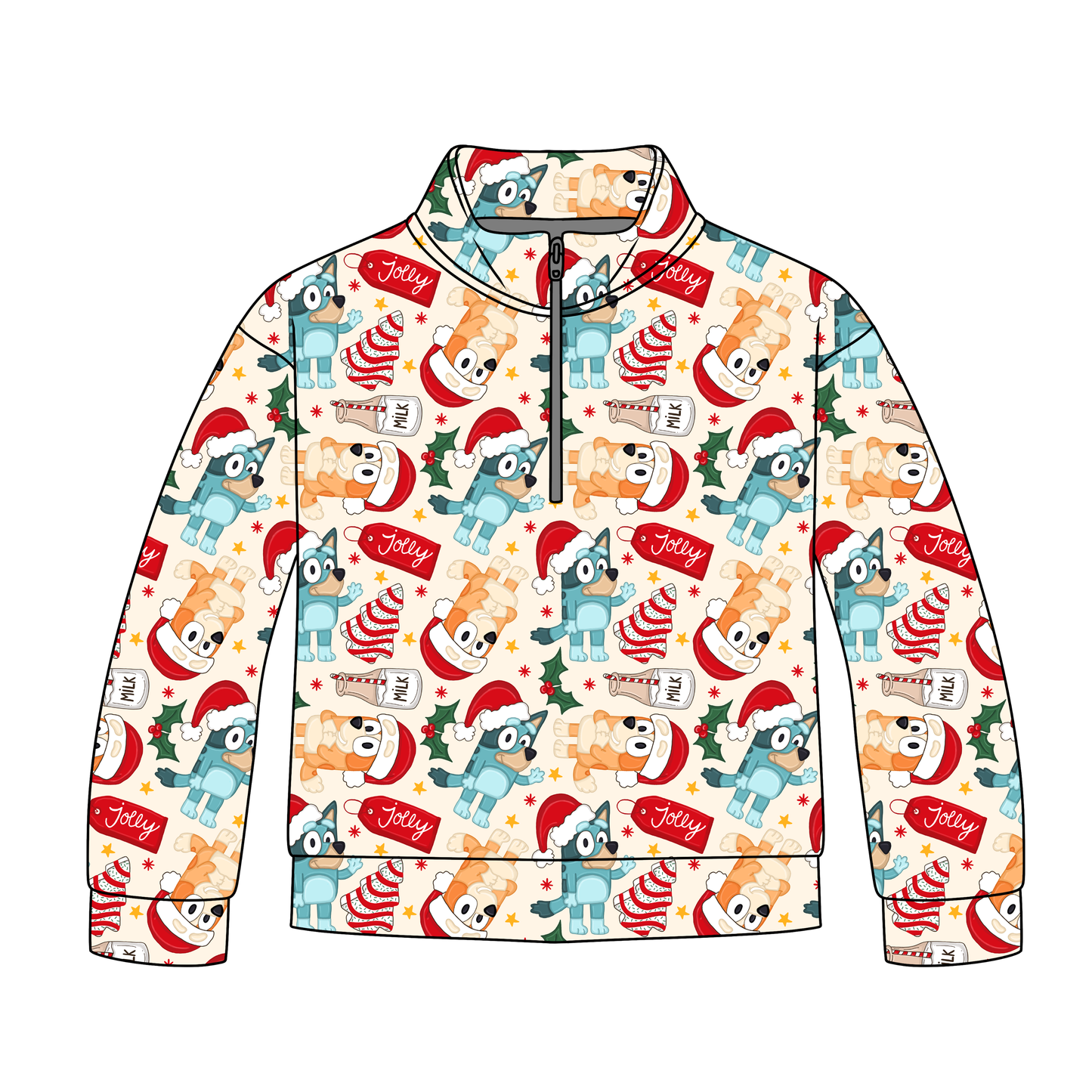Holiday Heelers Quarter Zip-Up **PreOrder**