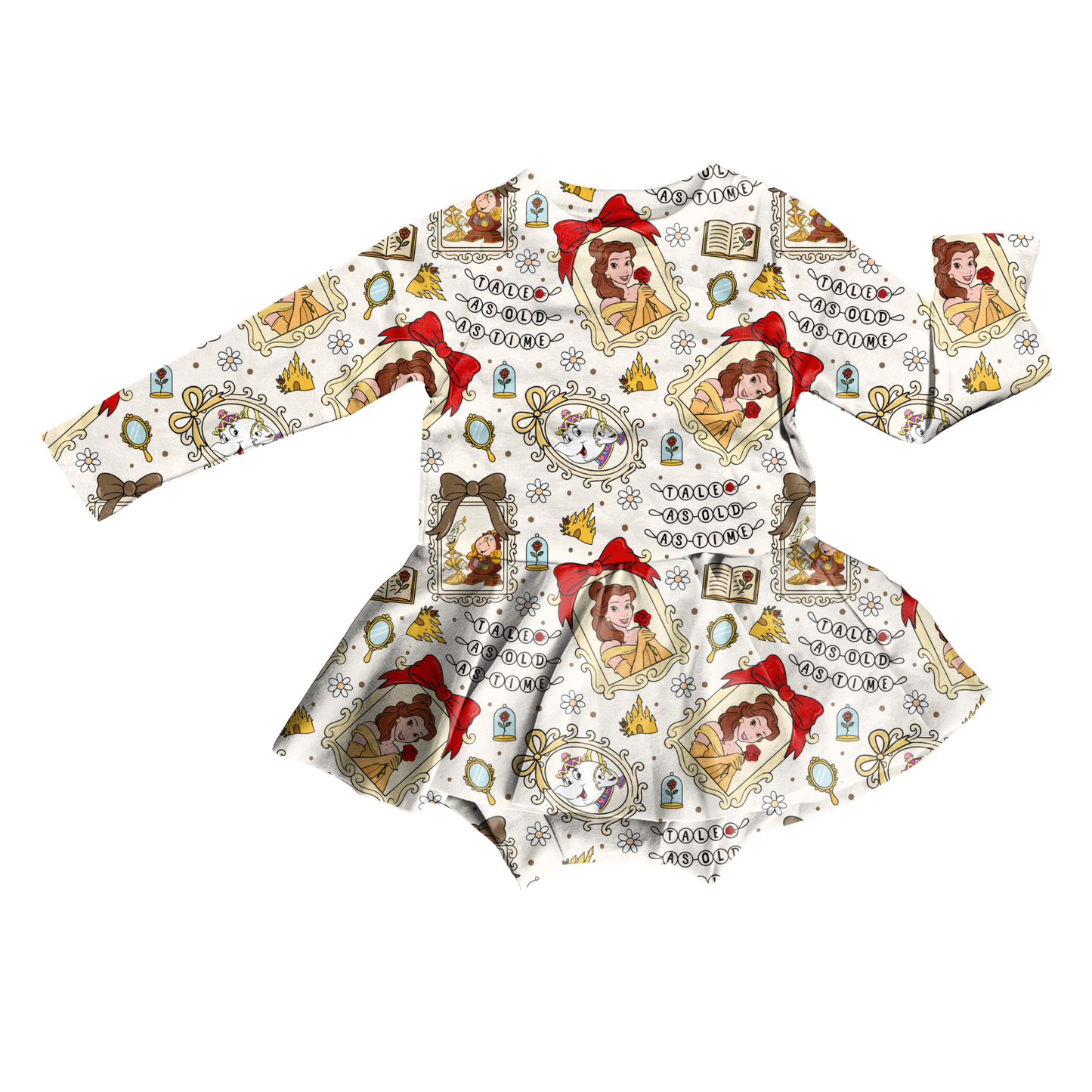 Golden Rose Dreams Bodysuit Youth Twirl Dress *RTS*