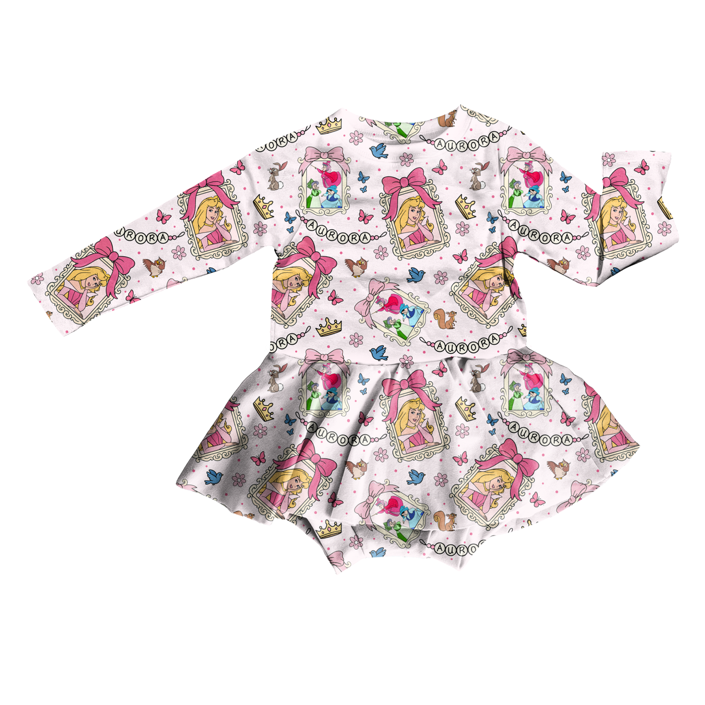 A Kiss for the Princess Bodysuit Youth Twirl Dress *RTS*