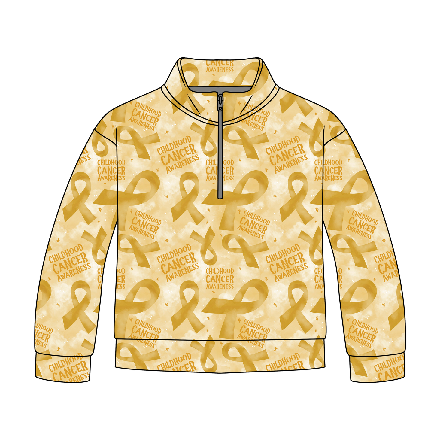 Childhood Cancer Awareness Quarter Zip-Up **PreOrder**