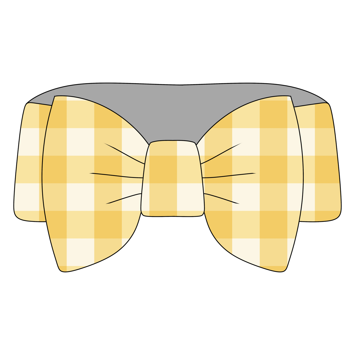 Little Sunshine Squares Bamboo Bow Headband *RTS*