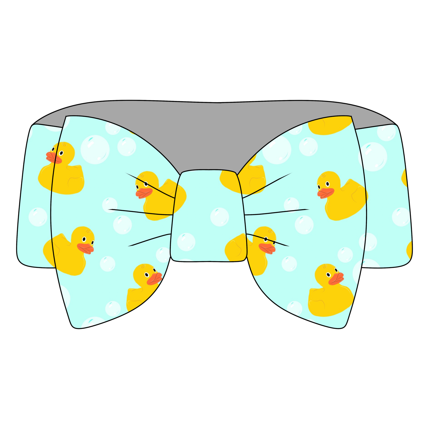 Rubber Ducky Dreams Bamboo Bow Headband *RTS*