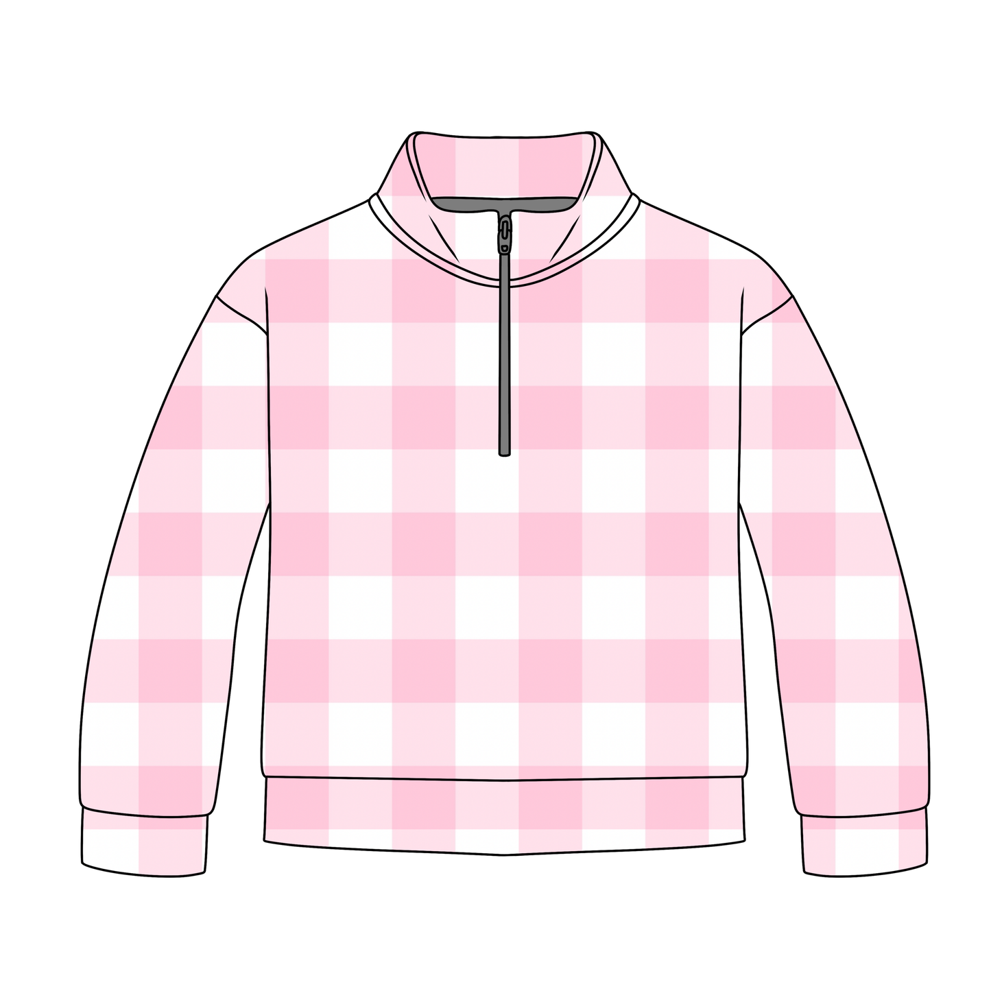 Gorgeous Gingham Quarter Zip-Up *RTS*