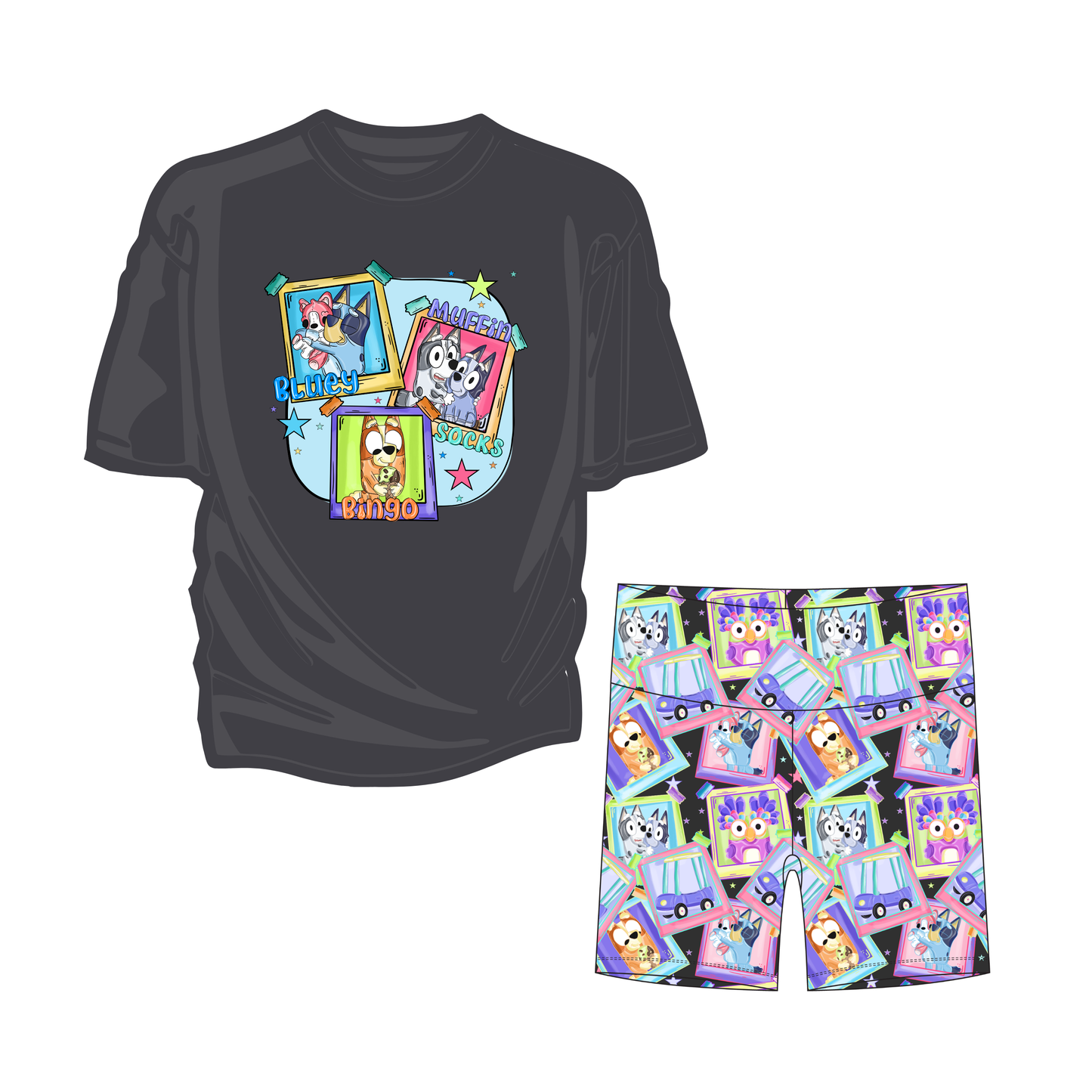 Picture Perfect Playtime Youth Girls Biker Short Set *RTS*