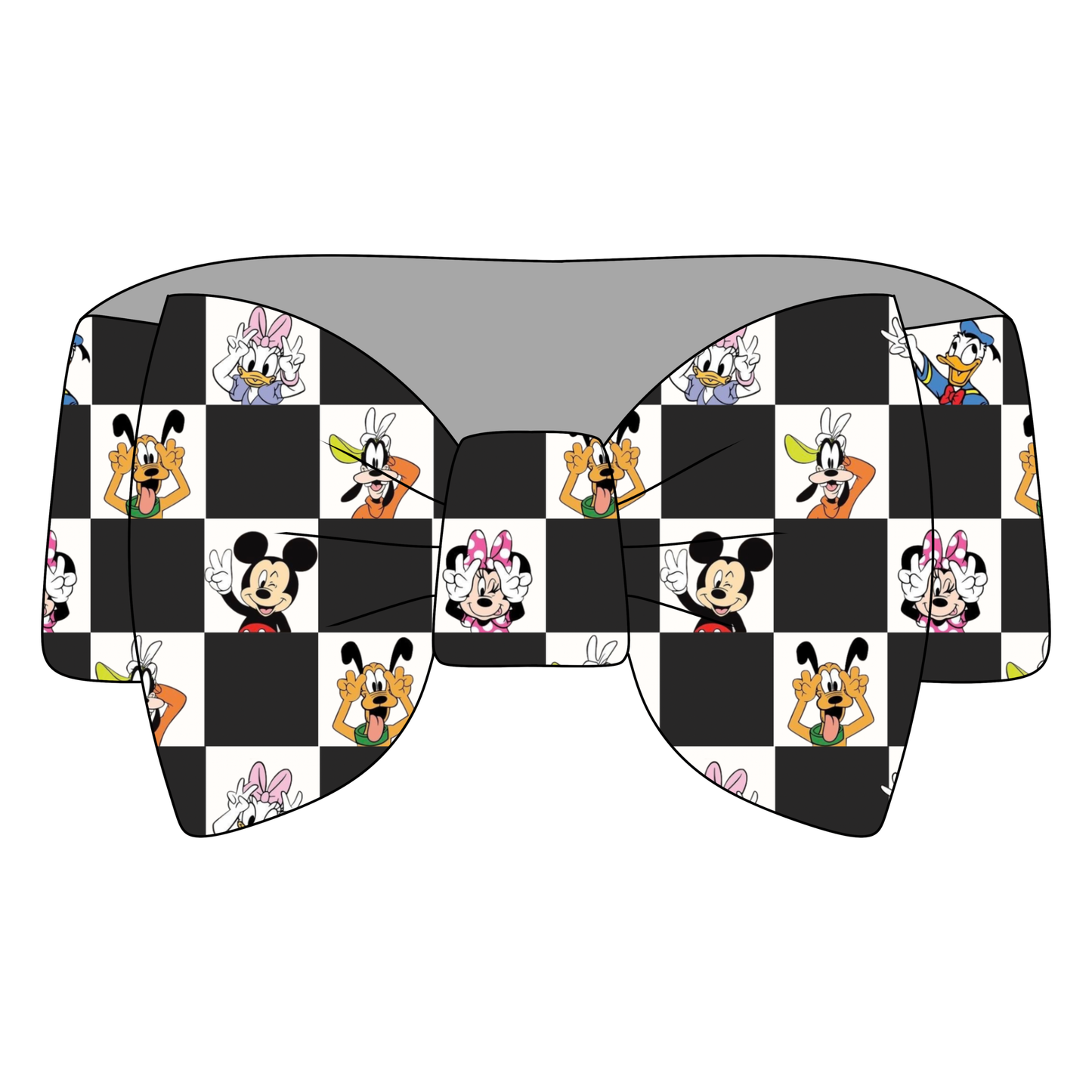 Checkered Magic Bamboo Bow Headband *RTS*