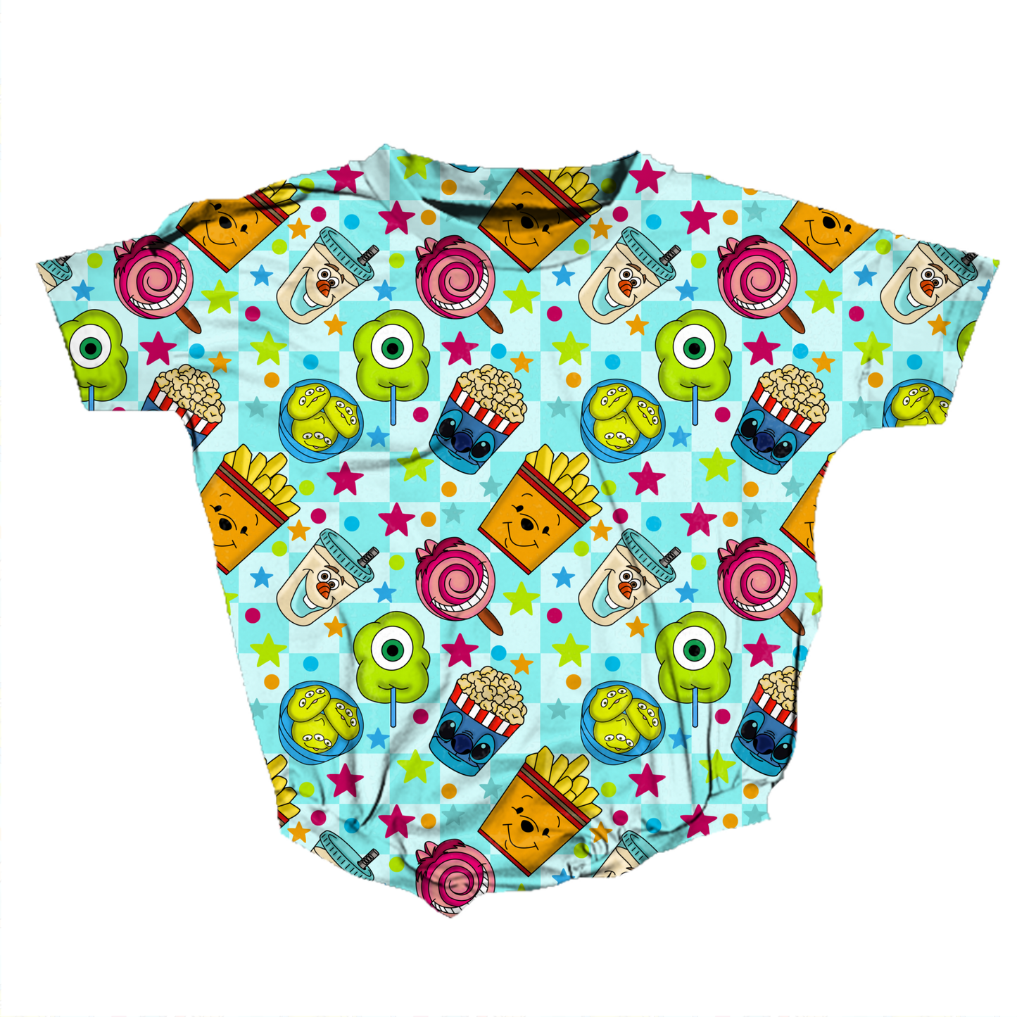 Silly Snack Time Medically Adaptable Romper *RTS*