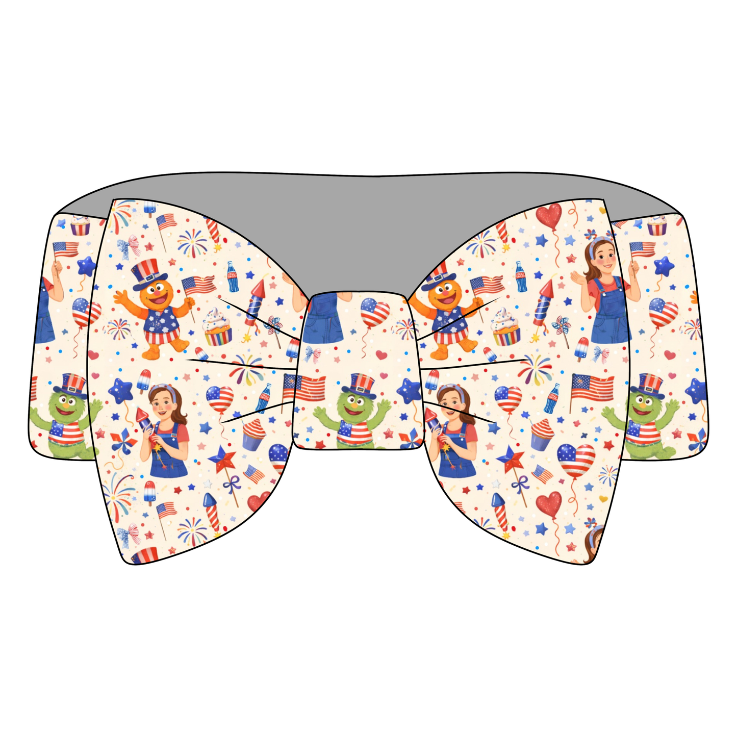 Red, White & Ready to Learn Bamboo Bow Headband *RTS*