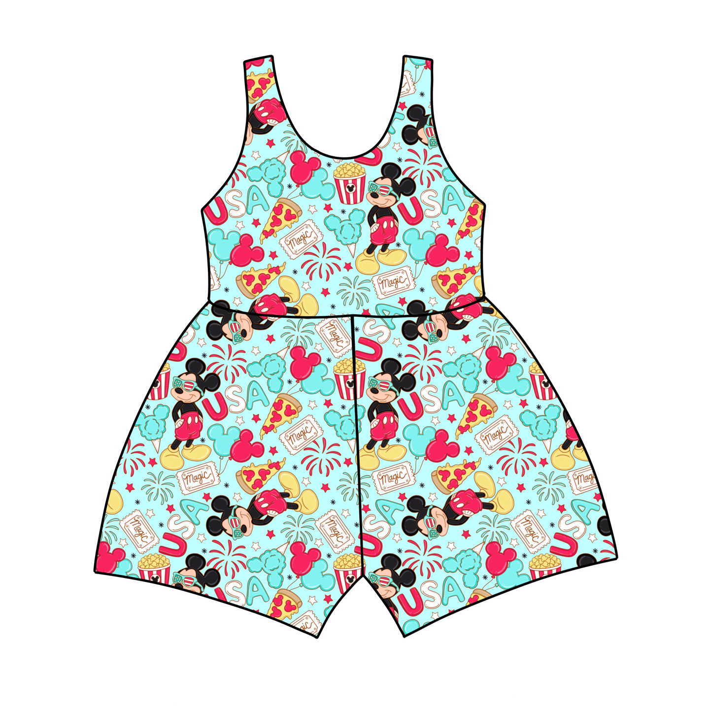 USA Mouse Party Jumpsuit *RTS*