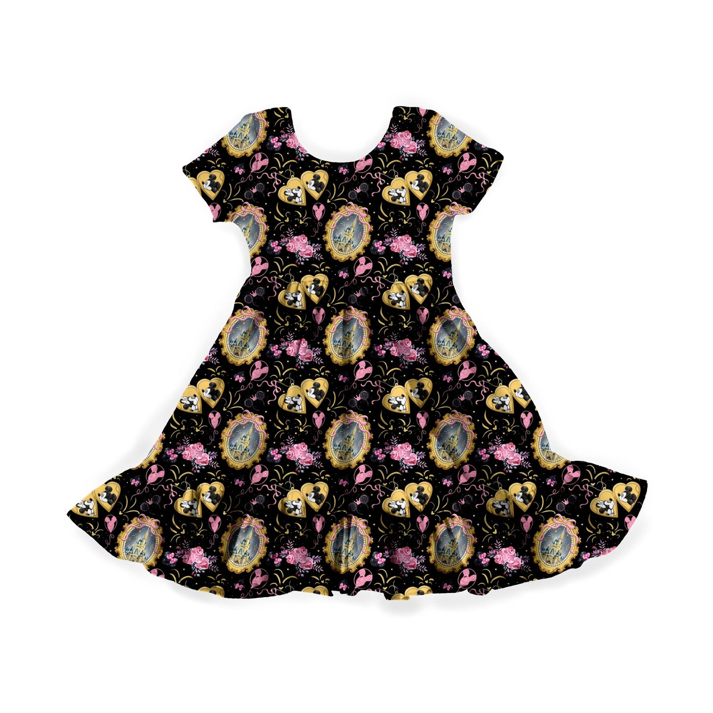 Magical Mouse Locket Youth Twirl Dress *RTS*