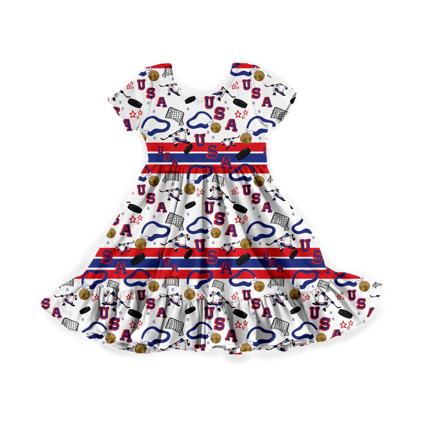 USA Hockey Youth Twirl Dress *RTS*