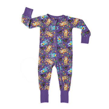 Spooky Pup Party Zipper Sleeper *RTS*