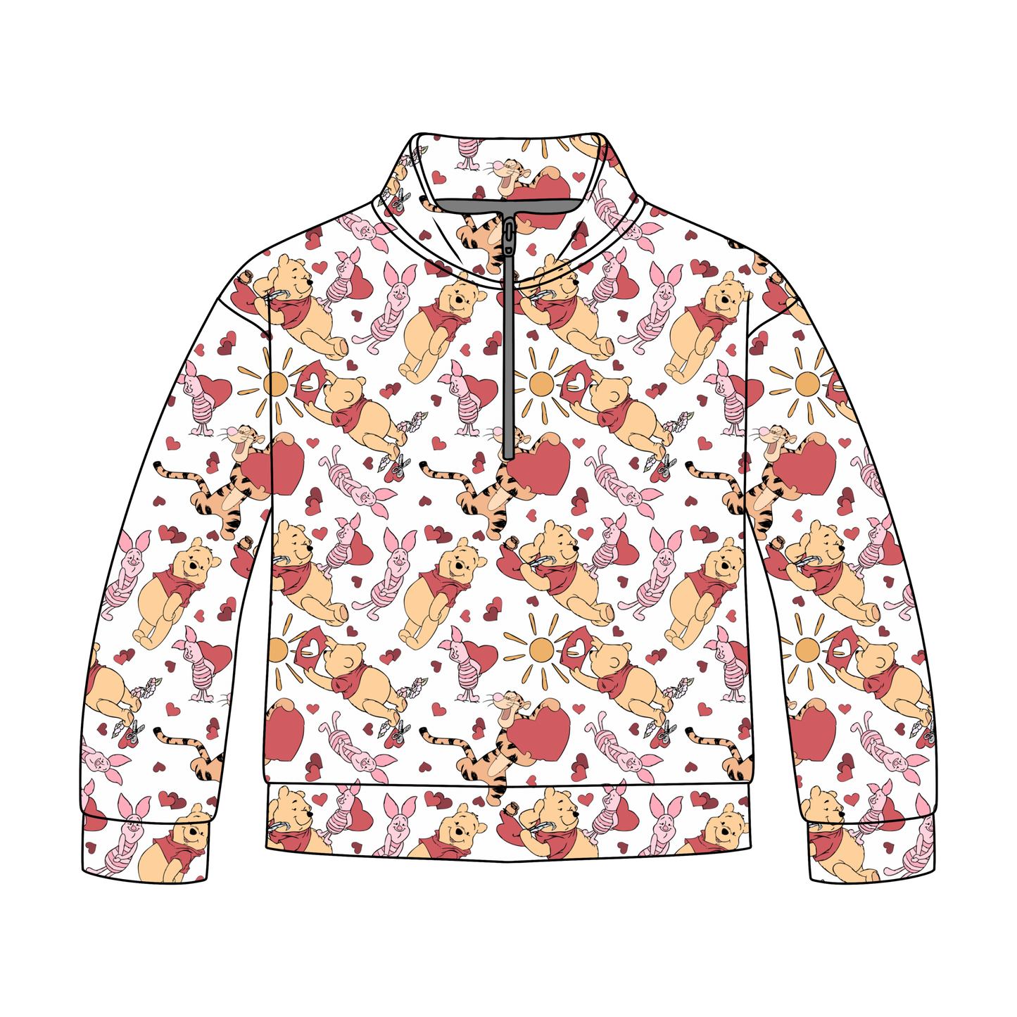 Love You Beary Much Quarter Zip-Up *RTS*